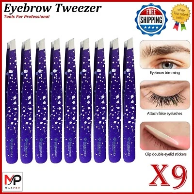 Pinzas profesionales Pinzas multiusos para cejas y vello facial encarnado Foto 1 de 4