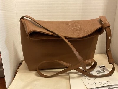 Shinola CASS HOBO 包 签名皮革 柔软 真粒 COGNAC 全新 未使用 — 第 1/4 张图片