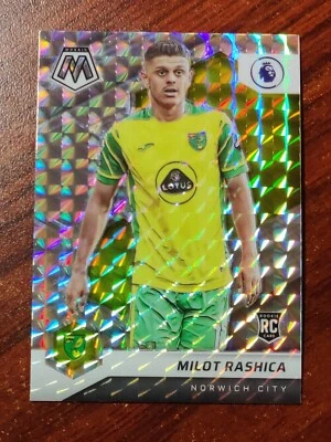 2021-22 Panini Mosaic EPL Milot Rashica #98 Rookie RC Mosaic Prizm Norwich City - Image 1 of 2