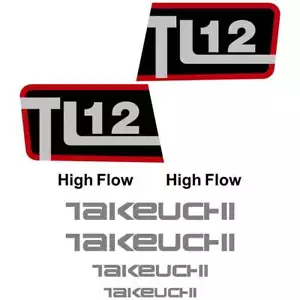 Takeuchi TL12 Decals Stickers Takeuchi Loader Repro Decal Kit - Picture 1 of 1