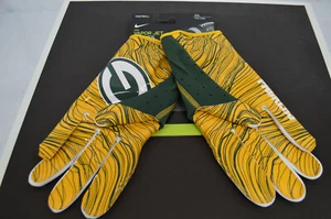 Nike Men's NFL Vapor Jet 5.0 Green Bay Packers Football Gloves SZ XXL PGF672-327 - Picture 1 of 8