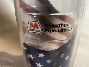 Tervis Tumbler 16 oz Marathon Pipe Line Gas American Flag Earning Your Trust - Picture 1 of 10