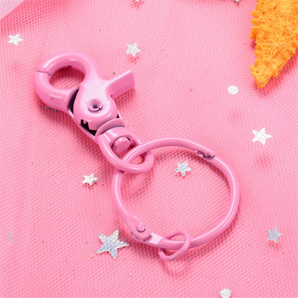 5 pcs Thicken Metal Lobster Clasps Swivel Hooks Clips Keyring Keychain Key Rings - Image 1 of 4