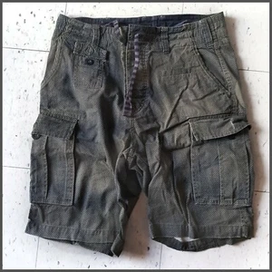 sz 32 H&M Divided Cargo Shorts Visual Effect Khaki Bermudas - Picture 1 of 11