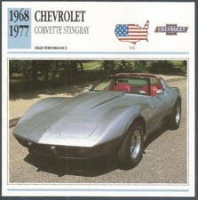 EDITO-SERVICE S A 1991 CLASSIC CARS-1968-1977 CHEVROLET CORVETTE STINGRAY