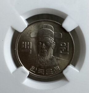 1974 South Korea 100 WON NGC MS64 Coin  Key Date