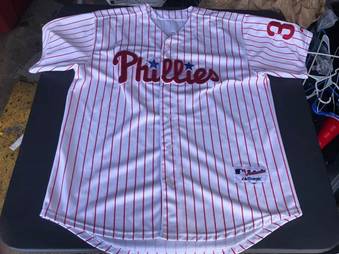 Authentic Cliff Lee Philadelphia Phillies #33 Home Jersey Majestic Size 52 Cover