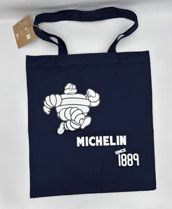 Michelin Tires Since 1889 Tote Bag Michelin Man Blue & White Screen printed Logo - Picture 1 of 4