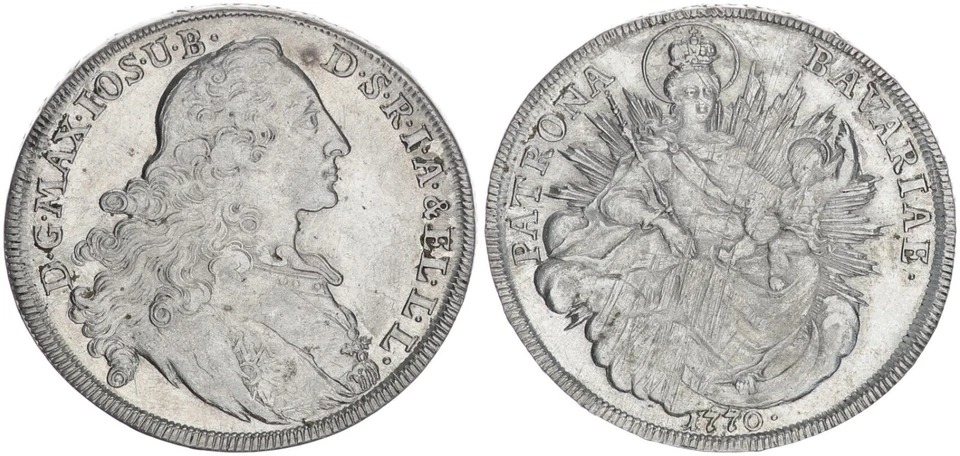 Bavaria Madonnentaler 1770 Maximilian III. Joseph SS-VZ 104200 - Image 1 of 1