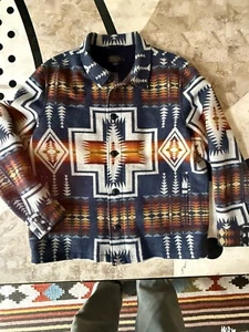 EUC USA Made Pendleton Harding Print Wool Blend Ranch Coat Jacket Men's XL - Picture 1 of 9
