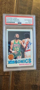 1977-78 Topps signed Rookie Card Marvin Webster Supersonics ABA PSA DNA # 71 - Bild 1 von 1