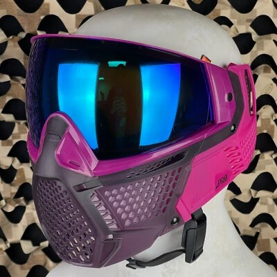 NUEVA Máscara de Paintball Carbono CRBN Zero Pro (Más Cobertura) - Violeta - Espejo Cian Foto 1 de 4