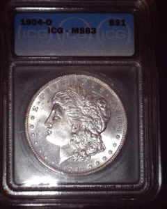 1904-O Morgan Silver Dollar, ICG MS63. Issue Free - Picture 1 of 2