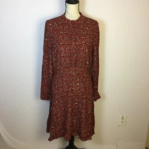 Vestido Paris Atelier & Other Stories Línea A Talla 8 Mujer Rojo Floral Manga Larga - Imagen 1 de 23