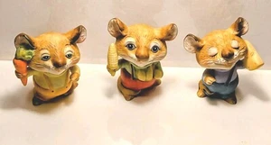 Homco Mice Figurines (with Cheese/Corn/Carrot) - Set of 3 - Picture 1 of 13
