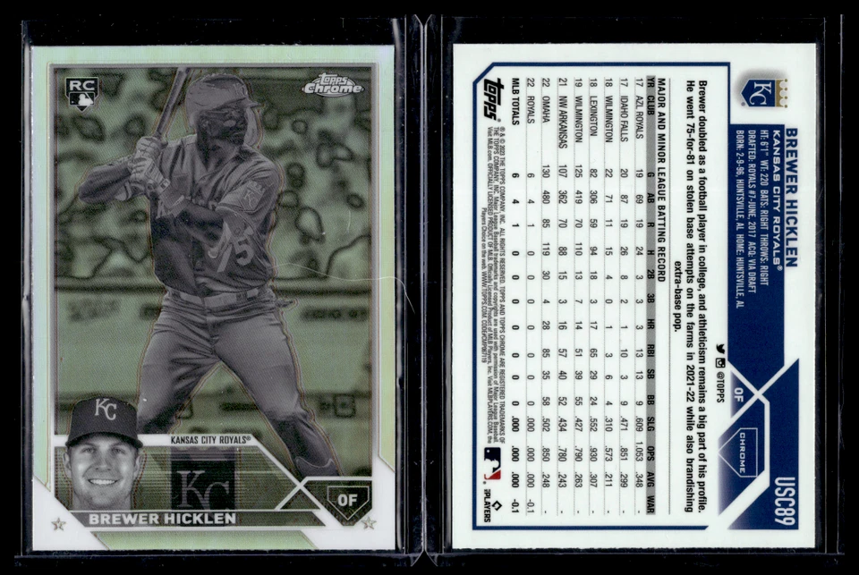 2023 Topps Chrome Update Negative Refractor Rookie #USC89 Brewer Hicklen Rookie - Image 1 of 1