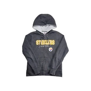 Ropa del equipo de la NFL Steelers sudadera con capucha con cremallera completa para mujer talla mediana fútbol americano - Imagen 1 de 8