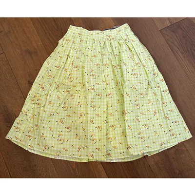 ModCloth Imagine the Possibilities Pleated Skirt Green Gingham Cottage 0 NWT - Image 1 of 4