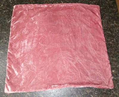 west elm Rose Pink Velvet Face 20"x20" Pillow Cover with Linen Back - Image 1 of 4