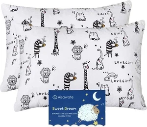 Baby Toddler Pillowcase, Cot Bed Pillow Pair Cases 40 x 60cm, 2 Pack 100% cotto - Picture 1 of 8