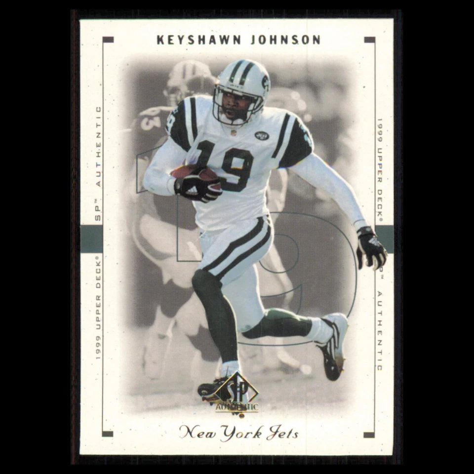 Keyshawn Johnson #59 1999 SP Authentic New York Jets Football Card NFL NM - Image 1 of 3