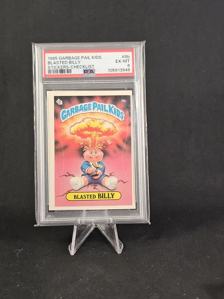 BLASTED BILLY #8B CHECKLIST (MATTE) 1985 GARBAGE PAIL KIDS OS1 - PSA 6 - Image 1 of 2
