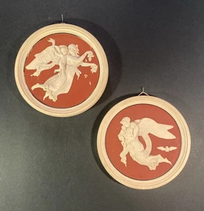 Small P. Ipsen Terracotta Plates “Day” And “Night” By Bertel Thorvaldsen - Picture 1 of 13