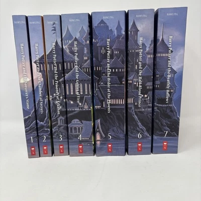 Harry Potter Books 1-7 Set Paperback by J.K. Rowling Cover Art by Kazu Kibuishi - Image 1 of 4