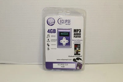 NEW Eclipse 4GB MP3 AUDIO Player PURPLE CLIP HOLDS UP TO 2000 SONGS NOS - Image 1 of 4