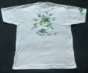 T-shirt vintage Jerzees Toadal Chaos Frogs double face taglia XL made in USA - Foto 1 di 12