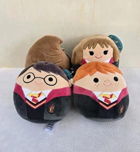 Squishmallow Kellytoy Plush Harry Potter 8" Harry Ron Hermione Sort Hat Set of 4 - Picture 1 of 19