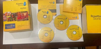 ROSETTA STONE Filipino (Version 4) Level 1, 2, & 3 COMPLETE  (No Headset) READ - Image 1 of 4