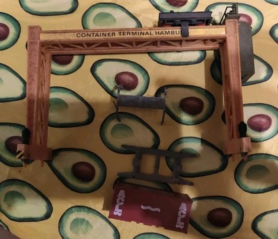 Modellbau H0 Eisenbahn Containerbrücke Container Terminal Hamburg - Bild 1 von 4