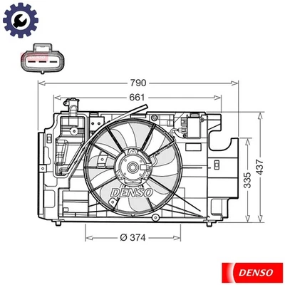 FAN ENGINE COOLING DER50004 FORFAN ENGINE COOLING DER50004 FOR TOYOTA  163612112 - Image 1 of 4