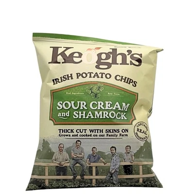 THE CELTIC GIFT STORE Keoghs Shamrock and Sour Cream Crisps - 40g