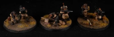 3 CADIAN HEAVY WEAPON TEAMS IMPERIAL GUARD ASTRA MILITARUM WARHAMMER 40K PAINTED - Image 1 of 2