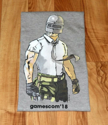  Camiseta promocional rara de PUBG 2018 PlayerUnknown's Battlegrounds de Gamescom 2018 Foto 1 de 4