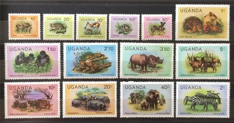 Uganda.  Wildlife Stamp Set. SG303a/310b. 1979. MM. TT237 Cover