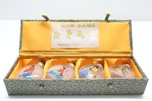 4 Stück chinesische bemalte "Ausgewählte Gemälde von Fan Zeng" Glas Schnupftabakflasche #77 - Bild 1 von 6