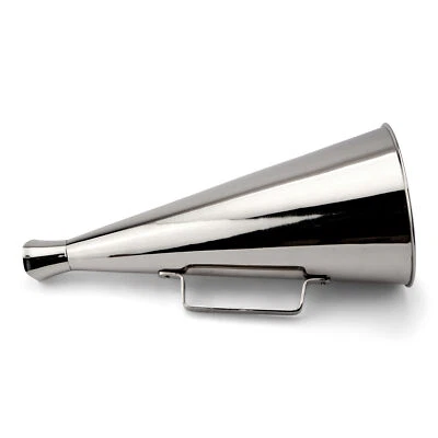Megaphone maritim Messing massiv silber 36cm lang Sprachrohr antik Stil Nebelhor - Bild 1 von 2