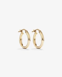 MICHAEL HILL 10mm Hoop Earrings in 10kt Yellow Gold - RRP$109 - Picture 1 of 7