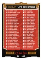 A0716- 2015-16 O-Pee-Chee Hockey Card #s 251-500 -You Pick- 10+ FREE US SHIP
