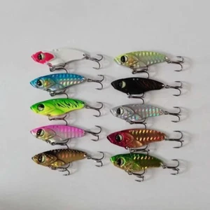 10PCS Metal Vib Blade Lure Sinking Vibration Baits Vibe Bass Pike Perch Lure - Picture 1 of 16