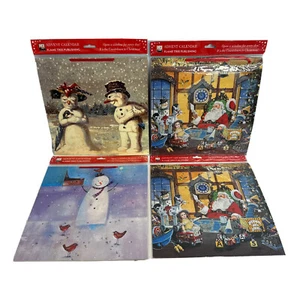 PACK de 4 pegatinas calendarios de Adviento NUEVO/SELLADO 2 muñecos de nieve/2 calendarios de Santa Claus N - Imagen 1 de 12