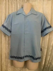 DRAGONFLY SHIRT Blue barbwire Biker Bowl Rock Golf SMALL - Picture 1 of 2