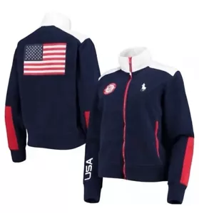 $498 POLO RALPH LAUREN TEAM USA 2022 OPEN CEREMONY POLARTEC FLEECE JACKET L NWOT - Picture 1 of 11