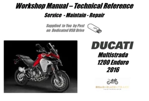 Ducati Multistrada 1200 Enduro Manuale Officina Servizio Riparazione USB 2016 - Foto 1 di 9