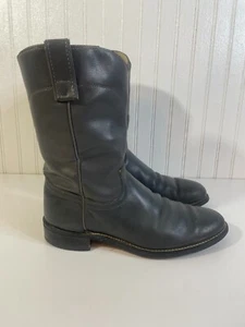 Vintage Texas 8802 grau Leder Roper Western Cowboystiefel Herren Größe 8,5D USA - Bild 1 von 13