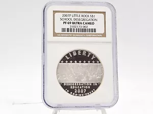 2007-P NGC PF69 Ultra Cameo Little Rock School Desegregation **PROOF** 73-002 - Picture 1 of 4