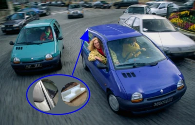 🇫🇷  Renault Twingo 1 : Clips fixation baguettes de toit (x2) - Photo 1/3